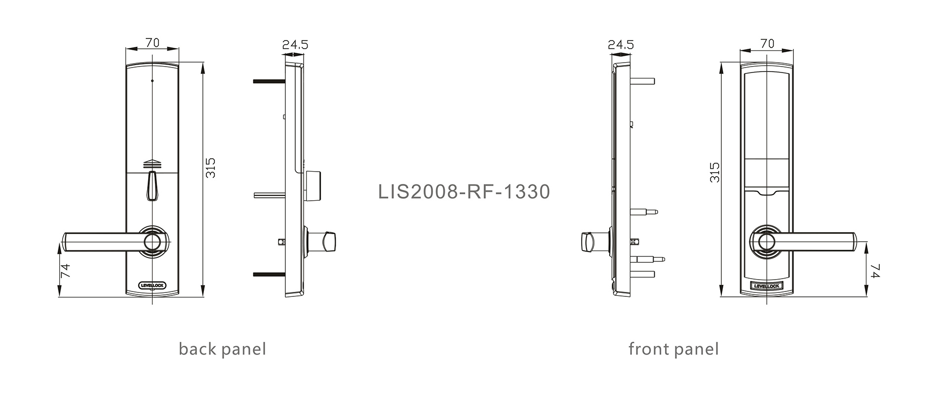 Level 304 ic door lock wholesale for apartment-4